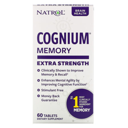 Natrol, Cognium, Força Extra, 200 mg, 60 Comprimidos