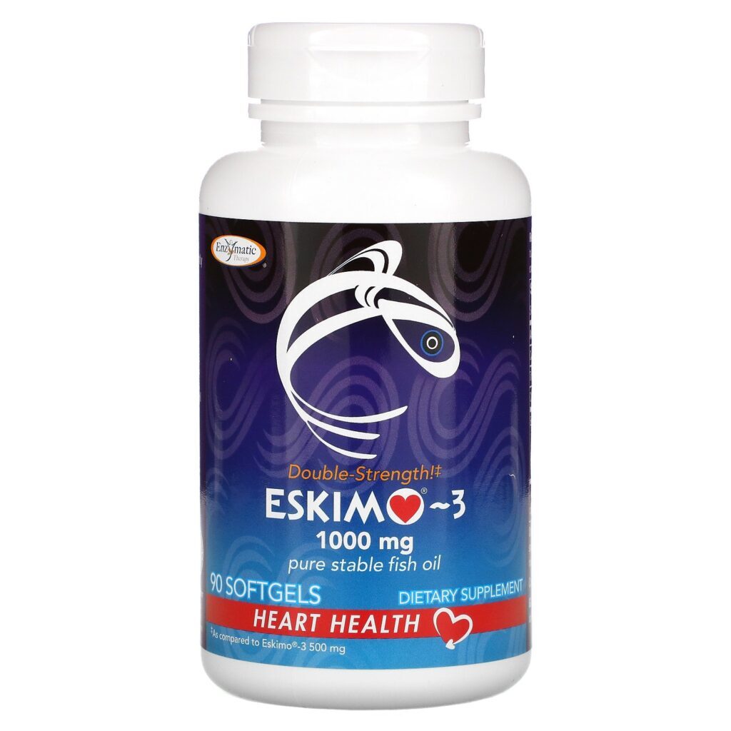 Enzymatic Therapy, Esquimós-3, Dupla Força, 1000 mg, 90 Softgels - Imagem 3
