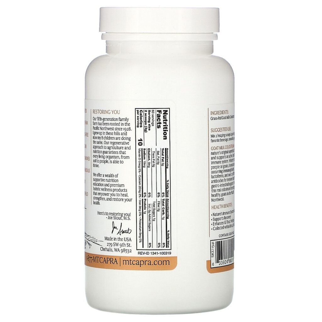 Mt. Capra, Goat Milk Colostrum, 6 oz (174 g) - Imagem 2