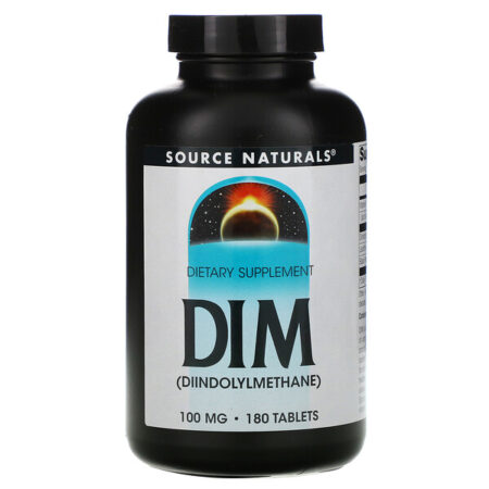 Source Naturals, DIM (Diindolilmetano), 100 mg, 180 Comprimidos