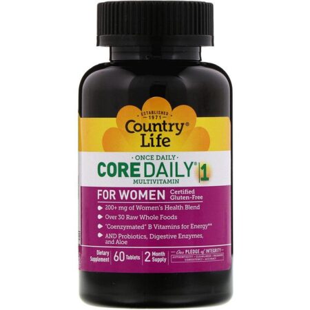 Country Life, Multivitamínico Core Daily-1, Mulheres, 60 Comprimidos