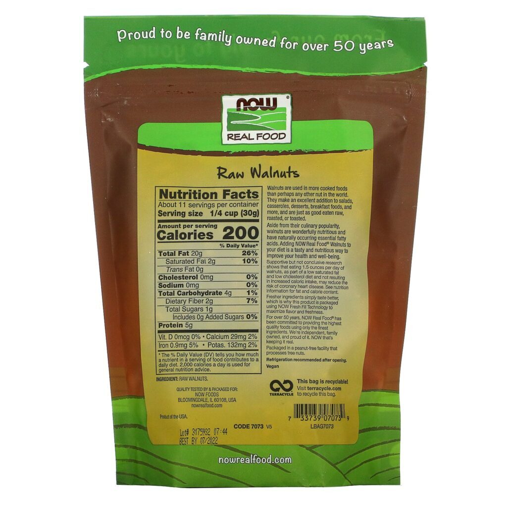 Now Foods, Nozes puras, dessalgadas, 340 g (12 oz) - Imagem 2