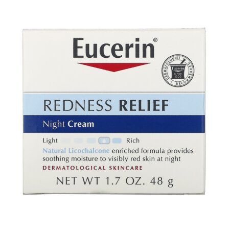 Eucerin, Alívio da vermelhidão, cuidado diário com a pele, creme noturno, 1,7 oz. (48 g) - Image 2