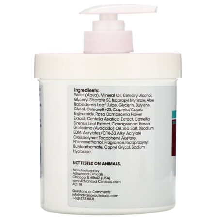 Advanced Clinicals, Anti-Aging Rescue Cream, Bulgarian Rose, 16 oz (454 g) - Image 2