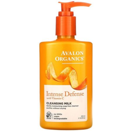 Avalon Organics, Defesa Intensa com Vitamina C, Leite de Limpeza, 8.5 fl oz (250 ml)