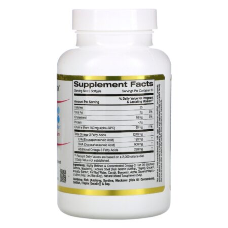 California Gold Nutrition, DHA Pré-Natal Para Grávidas e Lactantes, 900 mg por Dose, 60 Cápsulas Softgel - Image 2