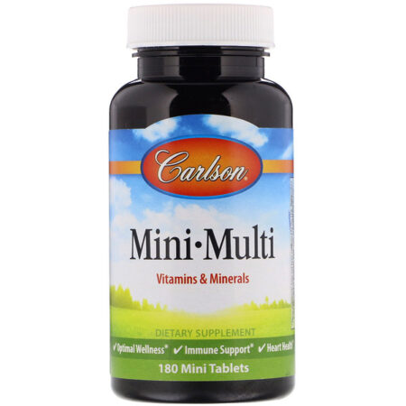 Carlson Labs, Mini-Multi, vitaminas e minerais, livre de ferro, 180 comprimidos