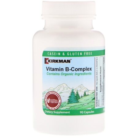 Kirkman Labs, Vitamina Orgânica de Complexo B, 90 Cápsulas