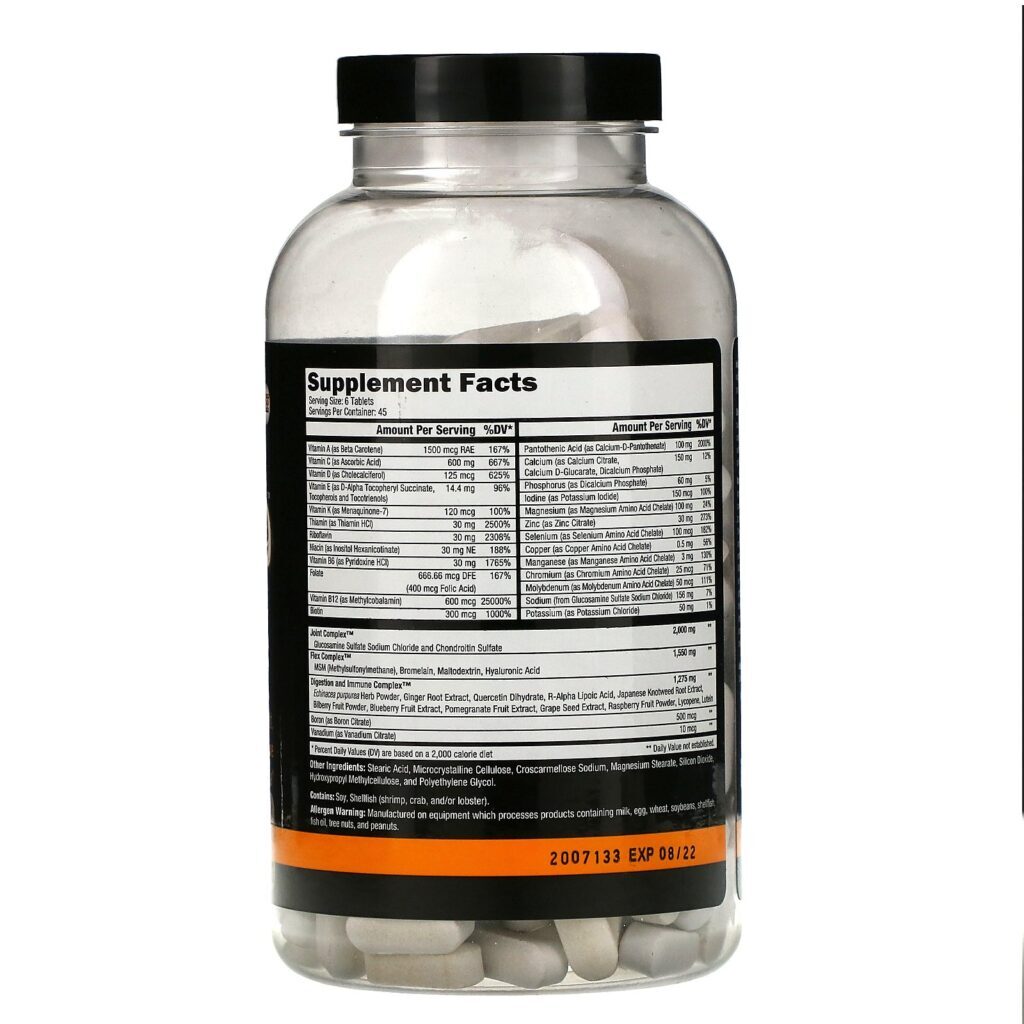 Controlled Labs, Orange Triad, Multivitamínico, Fórmula para Articulação, Digestão e Imunidade, 270 Comprimidos - Imagem 2