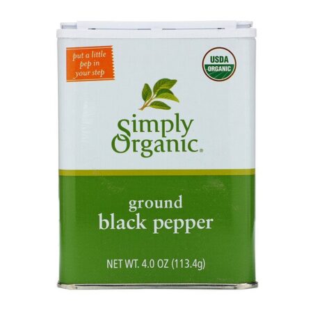 Simply Organic, Pimenta-do-reino Moída, 113,4 g (4 oz)