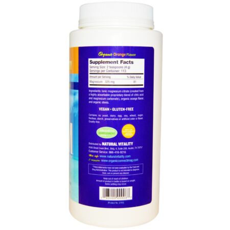 Natural Vitality, Natural Calm, Bebida Antiestresse, Sabor de Laranja Orgânica, 453 g (16 oz) - Image 2