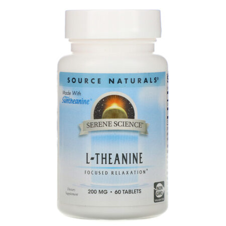 Source Naturals, L-Teanina, 200 mg, 60 tabletes