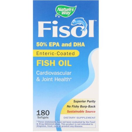 Nature's Way, Fisol, Enteric- Coated Fish Oil, 180 Softgels