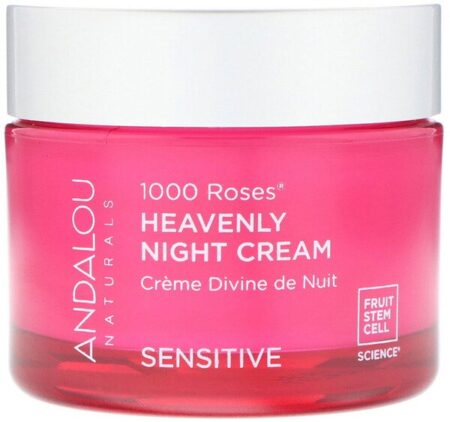 Andalou Naturals, 1000 Roses, Creme Noturno Celestial, Sensível, 1,7 fl oz (50 ml)