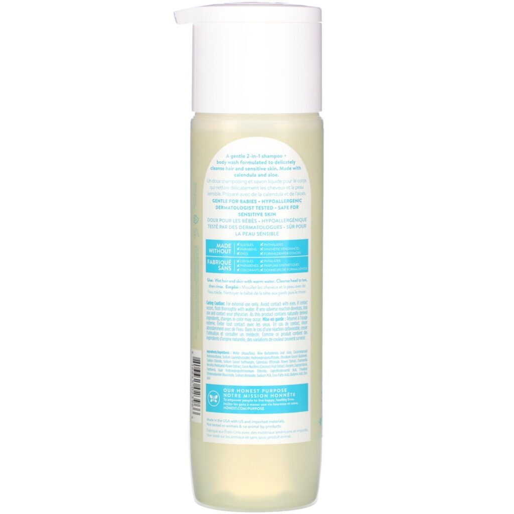 The Honest Company, Purely Sensitive Shampoo + Body Wash, Fragrance Free, 10.0 fl oz (295 ml) - Imagem 2