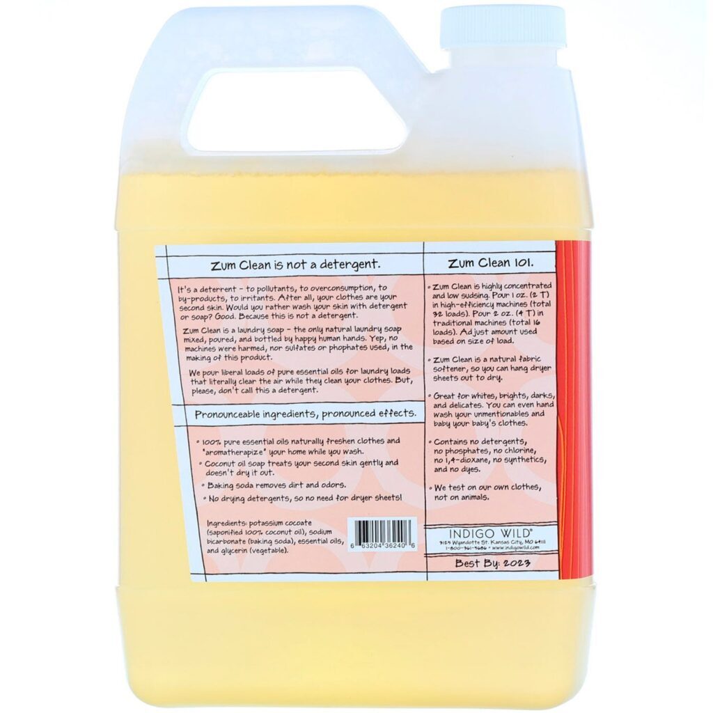 Indigo Wild, Zum Clean, Lava-roupas com aromaterapia, Laranja Doce, 32 fl oz (0,94 l) - Imagem 2