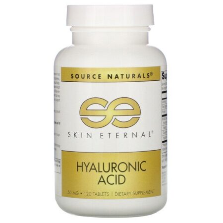 Source Naturals, Ácido Hialurônico Skin Eternal, 50 mg, 120 Comprimidos