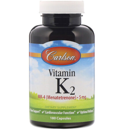 Carlson Labs, Vitamina K2, MK-4 (Menatetrenona), 5 mg, 180 Cápsulas