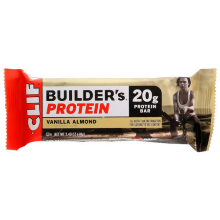 Clif Bar, Builder's Protein Bar, Vanilla Almond, 12 Bars, 2.4 oz (68 g) Each - Image 4