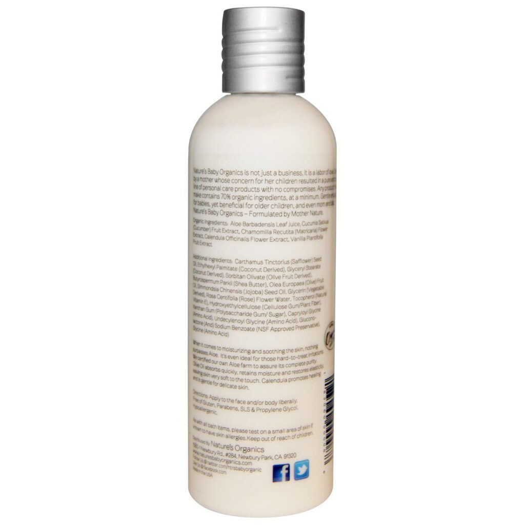 Nature's Baby Organics, Hidratante Facial e Corporal, Sem Fragrância, 236,5 ml (8 oz) - Imagem 2