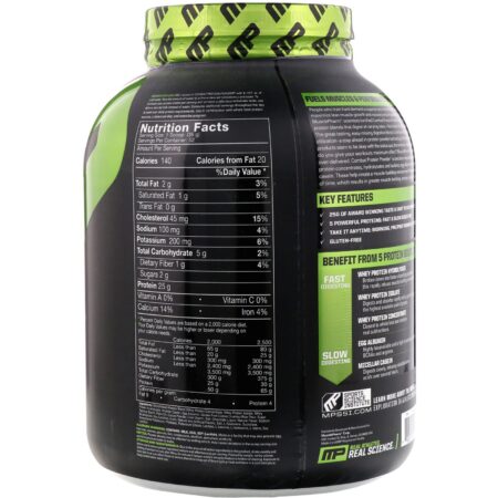 MusclePharm, Combat Powder, Advanced Time Release Protein, Cookies 'N' Cream, 4 lbs (1814 g) - Image 2