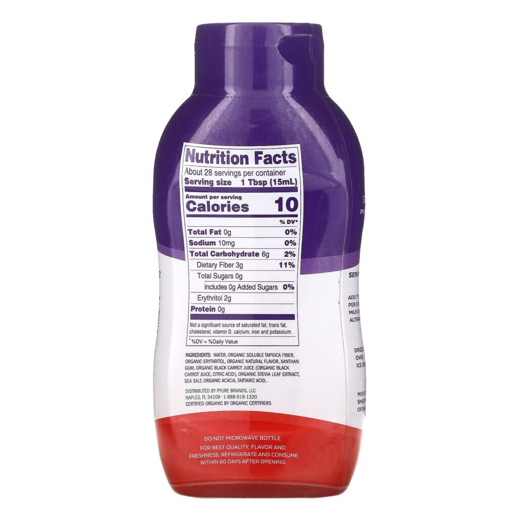 Pyure, Organic Sugar-Free Strawberry Flavored Syrup, Sugar-Free, 14 fl oz (415 ml) - Imagem 2