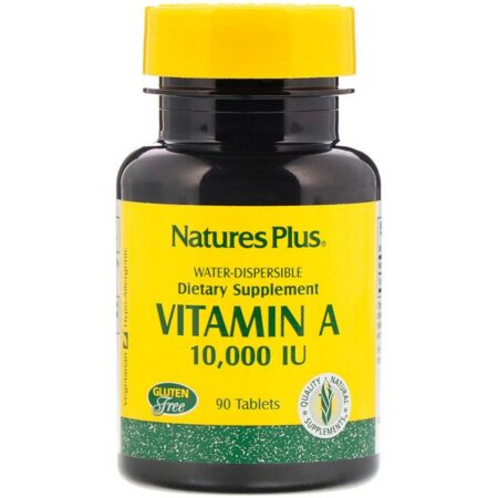 Nature's Plus, Vitamina A, 10000 IU, 90 Comprimidos