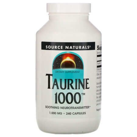 Source Naturals, Taurina 1000, 1.000 mg, 240 Cápsulas