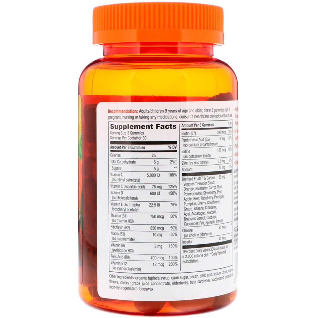 Nature's Way, Alive! Multivitamínico, Gomas para Adultos, Sabor de Frutas, 90 Gomas - Imagem 2