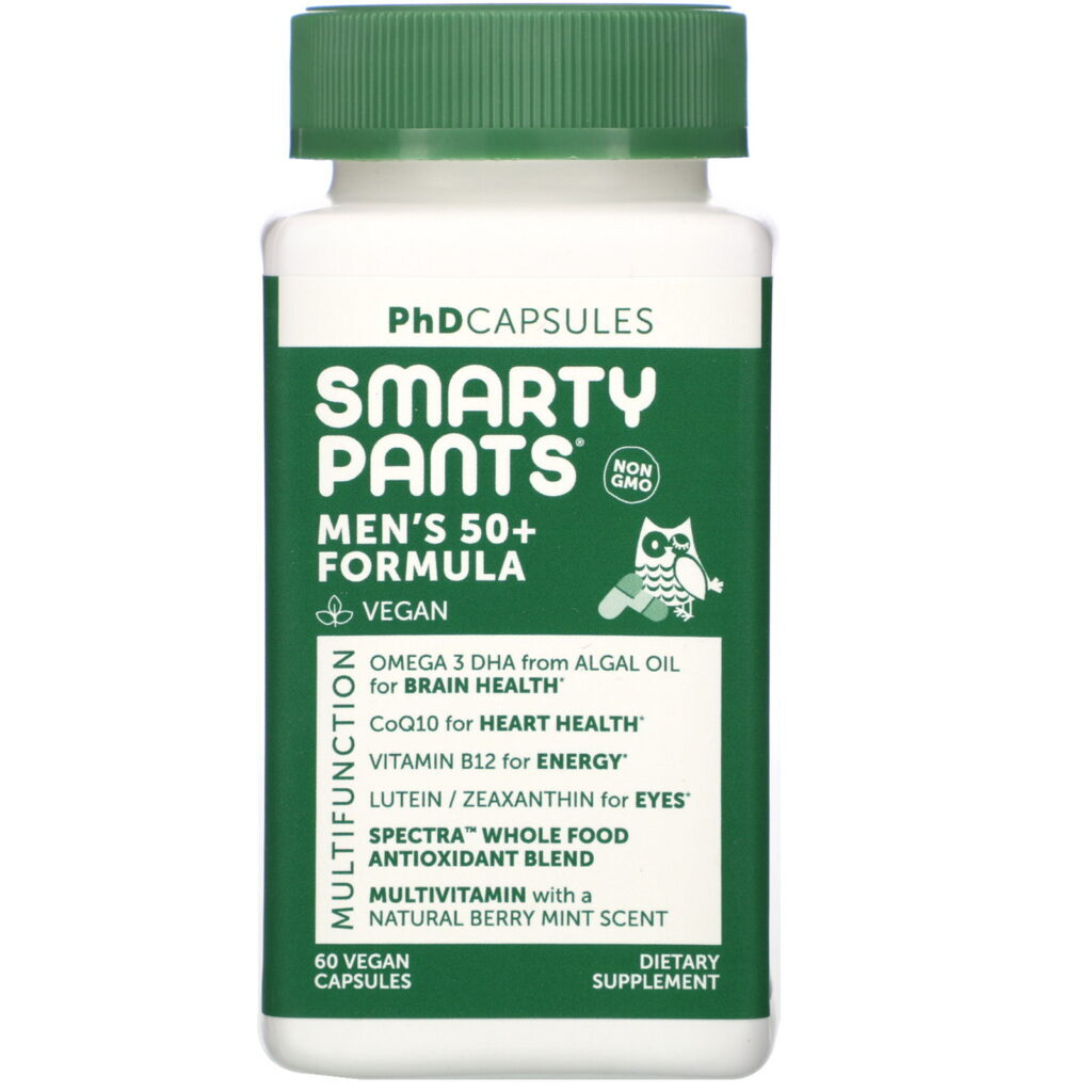 SmartyPants, Men's 50+ Formula, 60 Vegan Capsules - Imagem 3