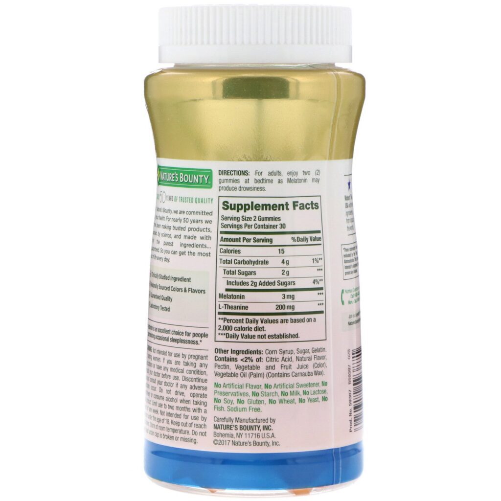 Nature's Bounty, Balas de Goma para Dormir, Sabor Tropical, 60 Balas de Goma - Imagem 2