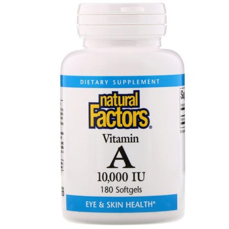 Natural Factors, Vitamina A, 10.000 UI, 180 cápsulas gelatinosas