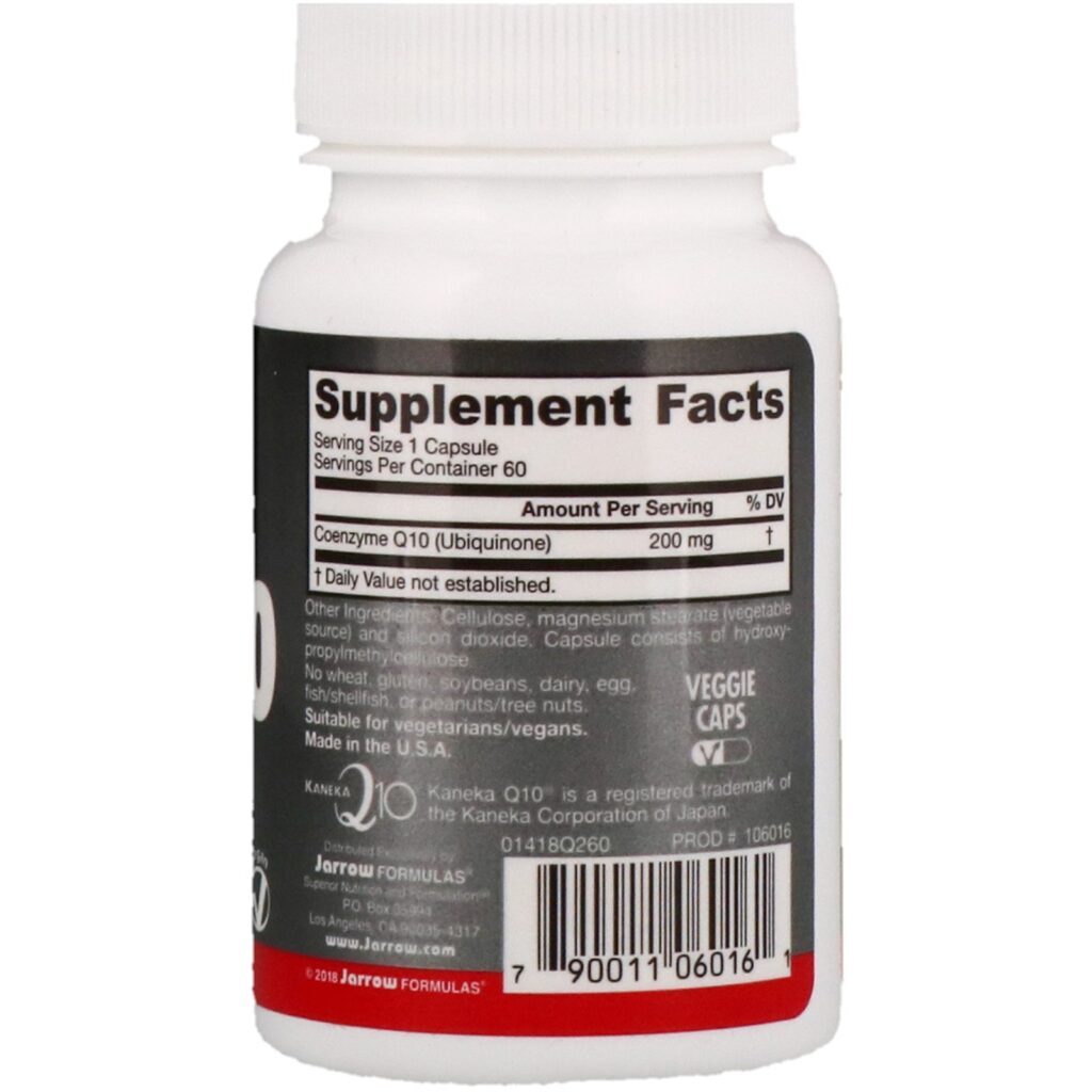 Jarrow Formulas, Co-Q10, 200 mg, 60 Cápsulas Vegetais - Imagem 2