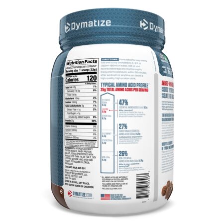 Dymatize Nutrition, ISO 100 Hidrolisado, Isolado de Proteína Whey 100%, Chocolate Gourmet, 725 g (1,6 lbs) - Image 2