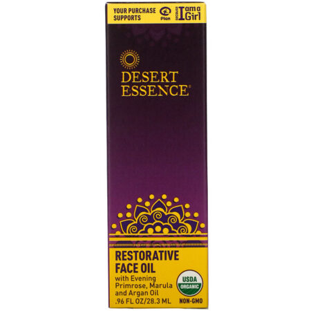 Desert Essence, Óleo de Restauração Facial, 28,3 ml