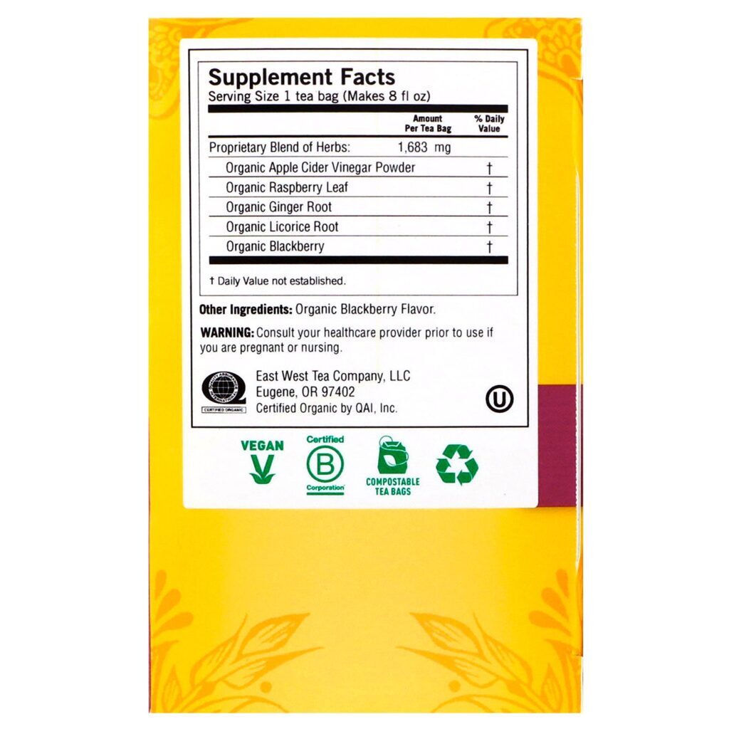 Yogi Tea, Digestive Awakening, Blackberry Apple Cider, Caffeine Free, 16 Tea Bags, 1.02 oz (29 g) - Imagem 2