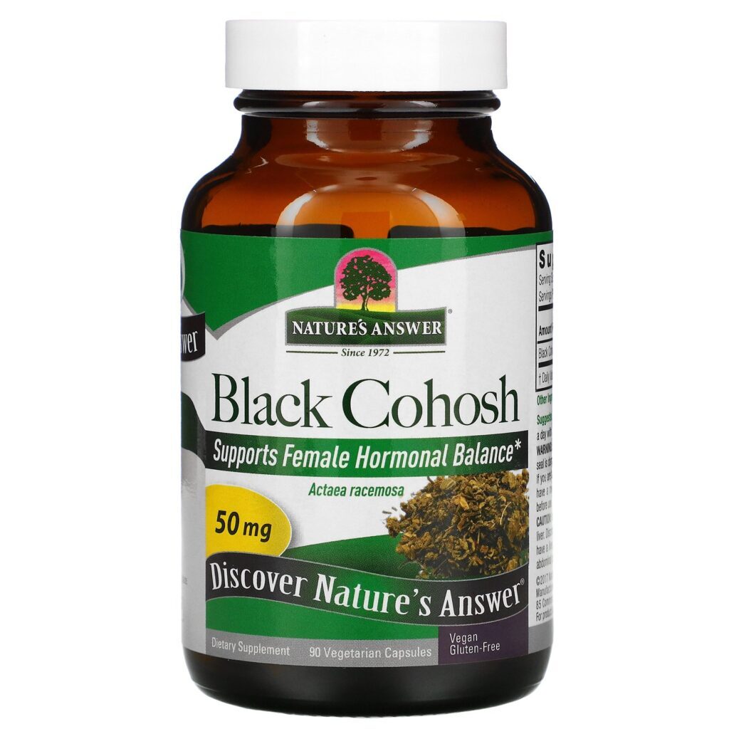 Nature's Answer, Black Cohosh, Full Spectrum Herb, 50 mg, 90 Vegetarian Capsules - Imagem 3