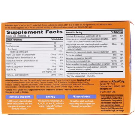 Emergen-C, Vitamina C, Açaí, 1.000 mg, 30 Pacotes, 8,7 g (0,30 oz) Cada - Image 2