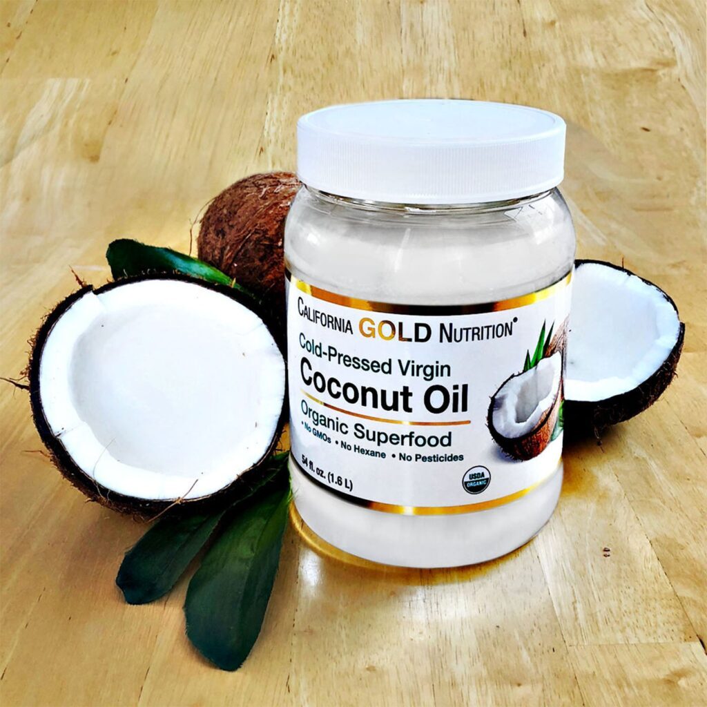 California Gold Nutrition, Óleo de Coco Extravirgem Orgânico Prensado a Frio, 1,6 l (54 fl oz) - Imagem 3