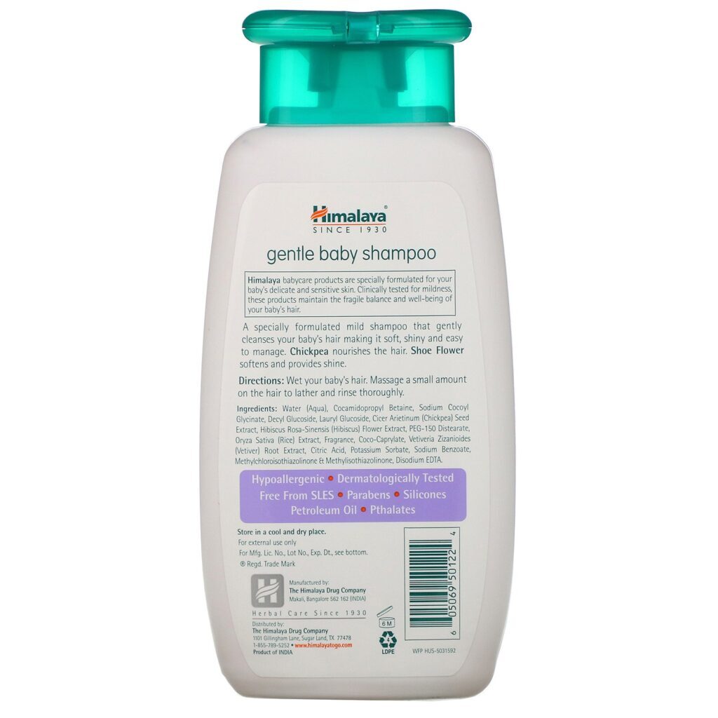 Himalaya, Shampoo Suave de Bebês, Grão de Bico e Hibisco, 200 ml - Imagem 2
