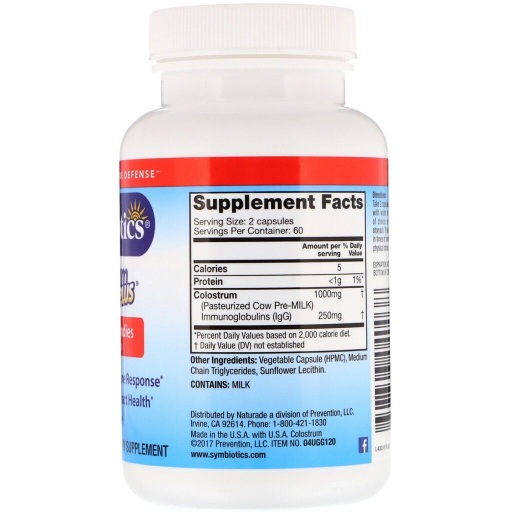 Symbiotics, Colostro Plus, Cápsulas 120 Veg - Imagem 2