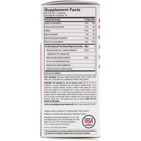 Hydroxycut, Pro Clinical Hydroxycut, Non-Stimulant, 72 Rapid-Release Capsules - Imagem 2