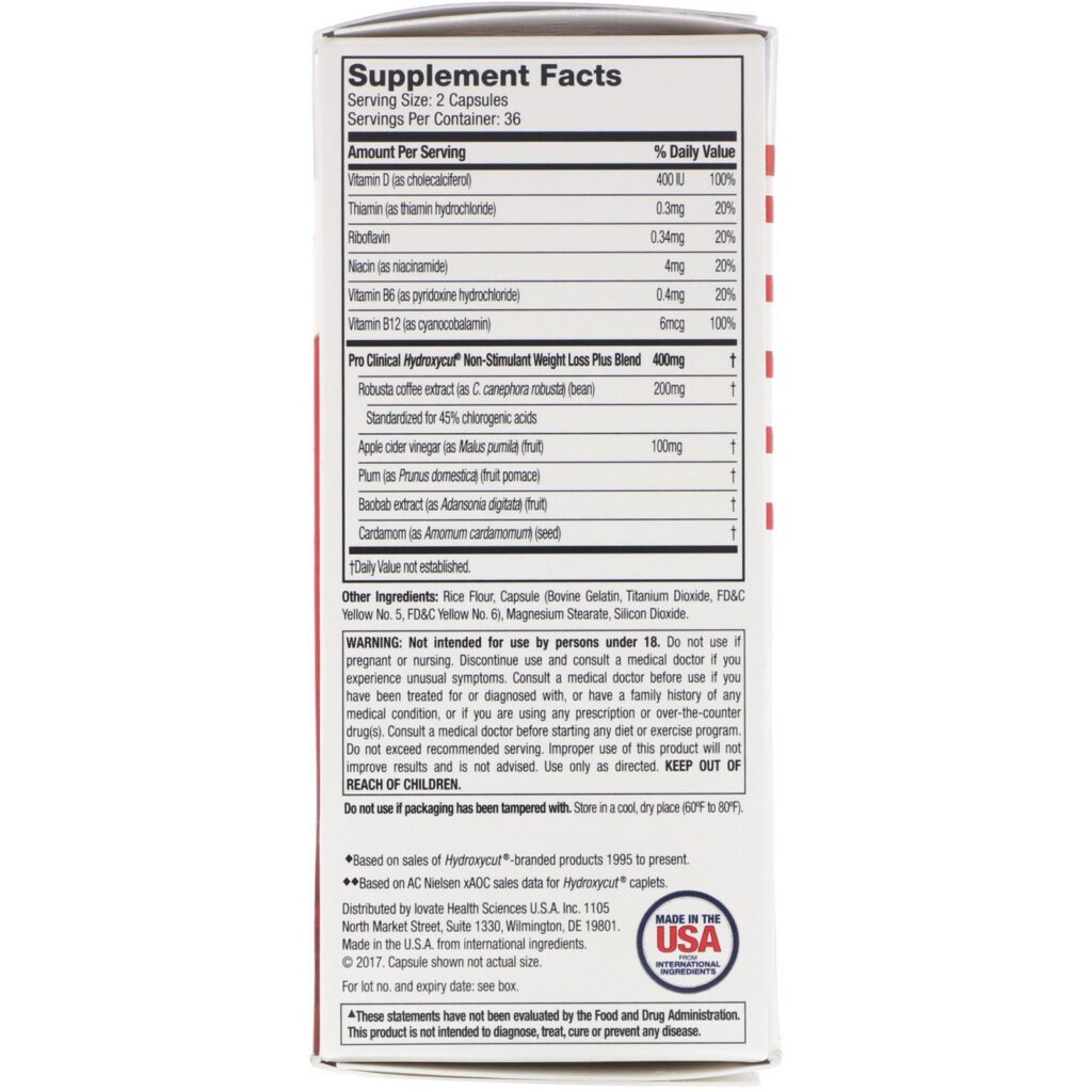 Hydroxycut, Pro Clinical Hydroxycut, Non-Stimulant, 72 Rapid-Release Capsules - Imagem 2