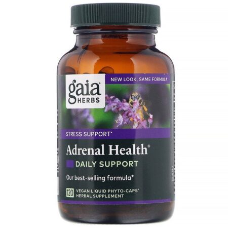 Gaia Herbs, Adrenal Health, Suporte Diário, 120 Phytocaps Líquidas Veganas