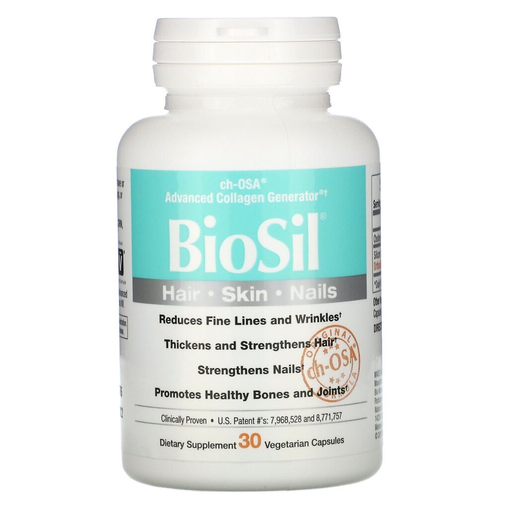 BioSil by Natural Factors, Gerador Avançado de Colágeno ch-OSA, 30 Cápsulas Vegetarianas - Imagem 3