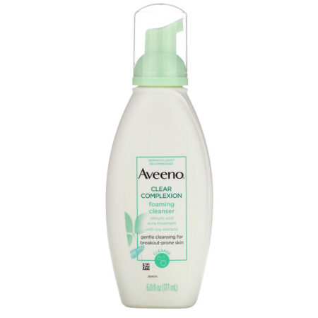 Aveeno, Ativos Naturais, Espuma Limpante Facial, 6 fl oz (177 ml)