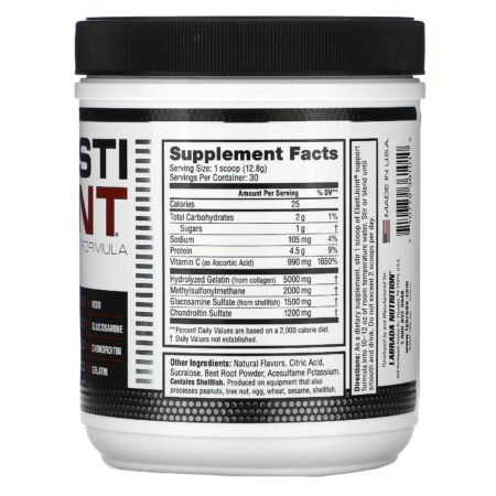 Labrada Nutrition, ElastiJoint, Fórmula de Suporte para as Articulações, Sabor Ponche de Frutas, 384 g (13,54 oz) - Image 2