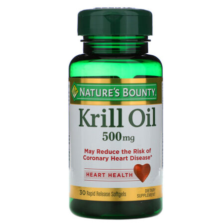 Nature's Bounty, Óleo de Krill, 500 mg, 30 Cápsulas Softgel de Liberação Rápida