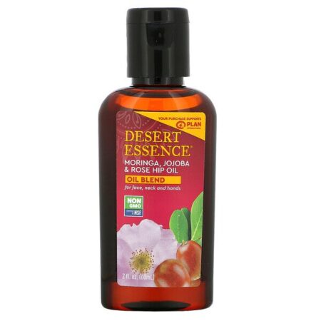 Desert Essence, Moringa, Jojoba e Óleo de Rosa Mosqueta, 60 ml (2 fl oz)