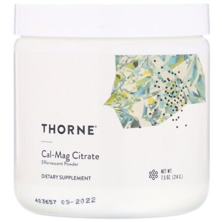 Thorne Research, Cal-Mag Citrate, Pó Efervescente, 214 g (7,5 oz)